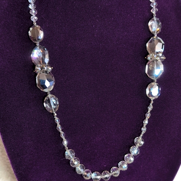Necklace, Multi-Faceted Crystal Beaded - Picture 2 of 10